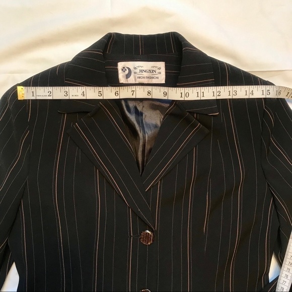 Women Suit Blazer Pants Skirt Striped Custom Made - Picture 3 of 16